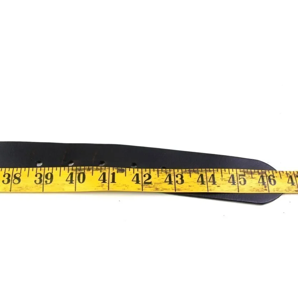 SADDLE BLACK GENUINE LEATHER 1 1/2